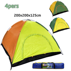 خيمة سريعة التجهيز مناسبة لأربعة أشخاص للتمتع بالرحلات والسفر Tente à Montage Rapide de 4 Personnes Pour Voyage et Camping 200x200x125cm