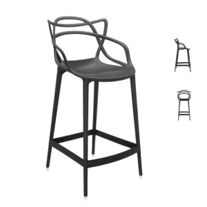 كرسي بلاستيكي عالي بتصميم عصري و أنيق للجلوس بشكل مريح للغاية Chaise Bar Moderne Et Elégante En Plastique Pour S’asseoir Très Confortablement
