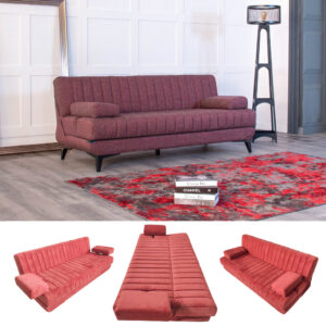 أريكة وسرير 2في1 لشخصين مريح وقابل للتعديل لعدة أوضاع للإسترقاء والراحة Amimeuble Fauteuil Clic-Clac Et Lit Confortable 2en1 Avec Différentes Positions