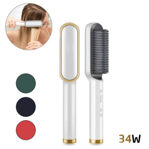 الفرشاة الكهربائية لتجفيف الشعر بطريقة فعالة و سريعة HairStraightener Brosse Electrique Chauffante Pour Sécher Vos Cheveux 34W HQT-909B