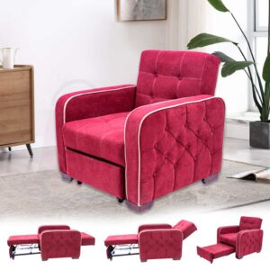 أريكة وسرير 2في1 لشخص واحد مريح وقابل للتعديل إلى أوضاع مختلفة Fauteuil Clic-Clac Et Lit Confortable 2en1 Avec Différentes Positions