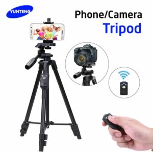 حامل تيليسكوبي ثلاثي القوائم عالي الجودة لالتقاط صور احترافية مناسب للهواتف و الكاميرات Tripied Pour Smartphone et Camera VCT5208